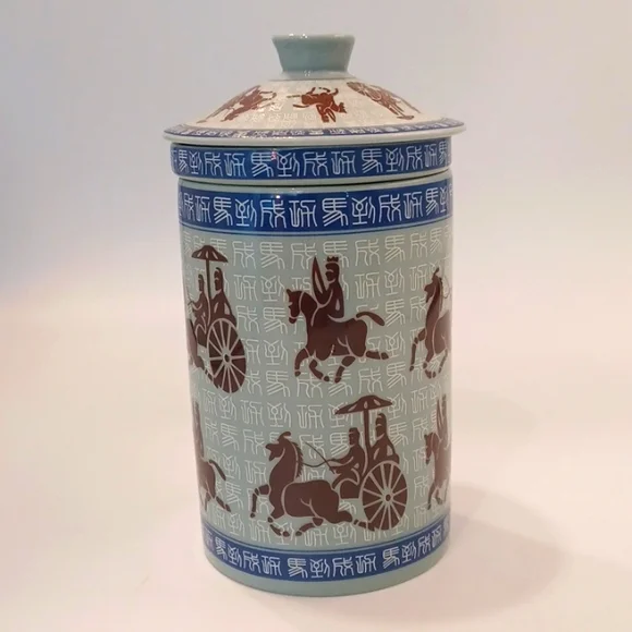 Vintage Asian Chariots Tea Infuser Mug Set - Picture 4 of 11